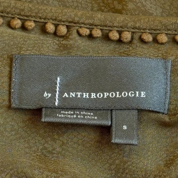 Anthropologie Cacee Peasant Top Oversized Button Down Balloon Sleeve Romantic  S - Picture 7 of 11